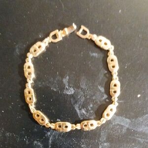 Authentic Christian Dior CD Initials  Gold Bracelet